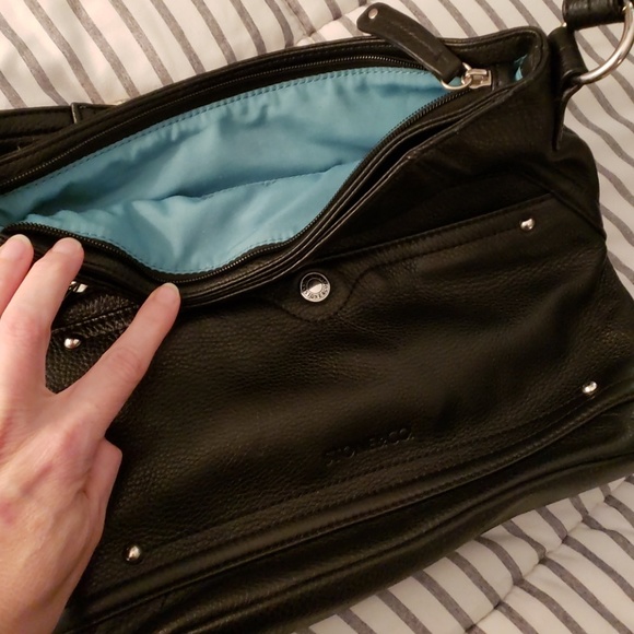 Stone & Co. Handbags - Stone & co black bucket leather purse, satchel bag